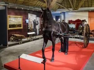 Paard en wagen in het Landbouwmuseum. Foto: Fries Landbouwmuseum
