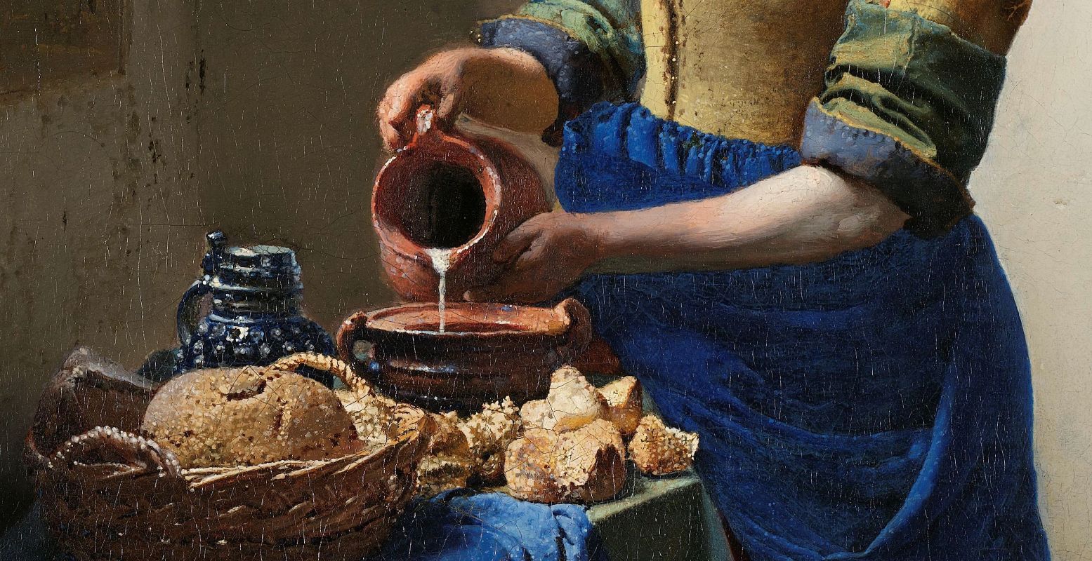 Het melkmeisje van Vermeer bevat de vingerafdruk van Vermeer zelf! Foto: Rijksmuseum Amsterdam