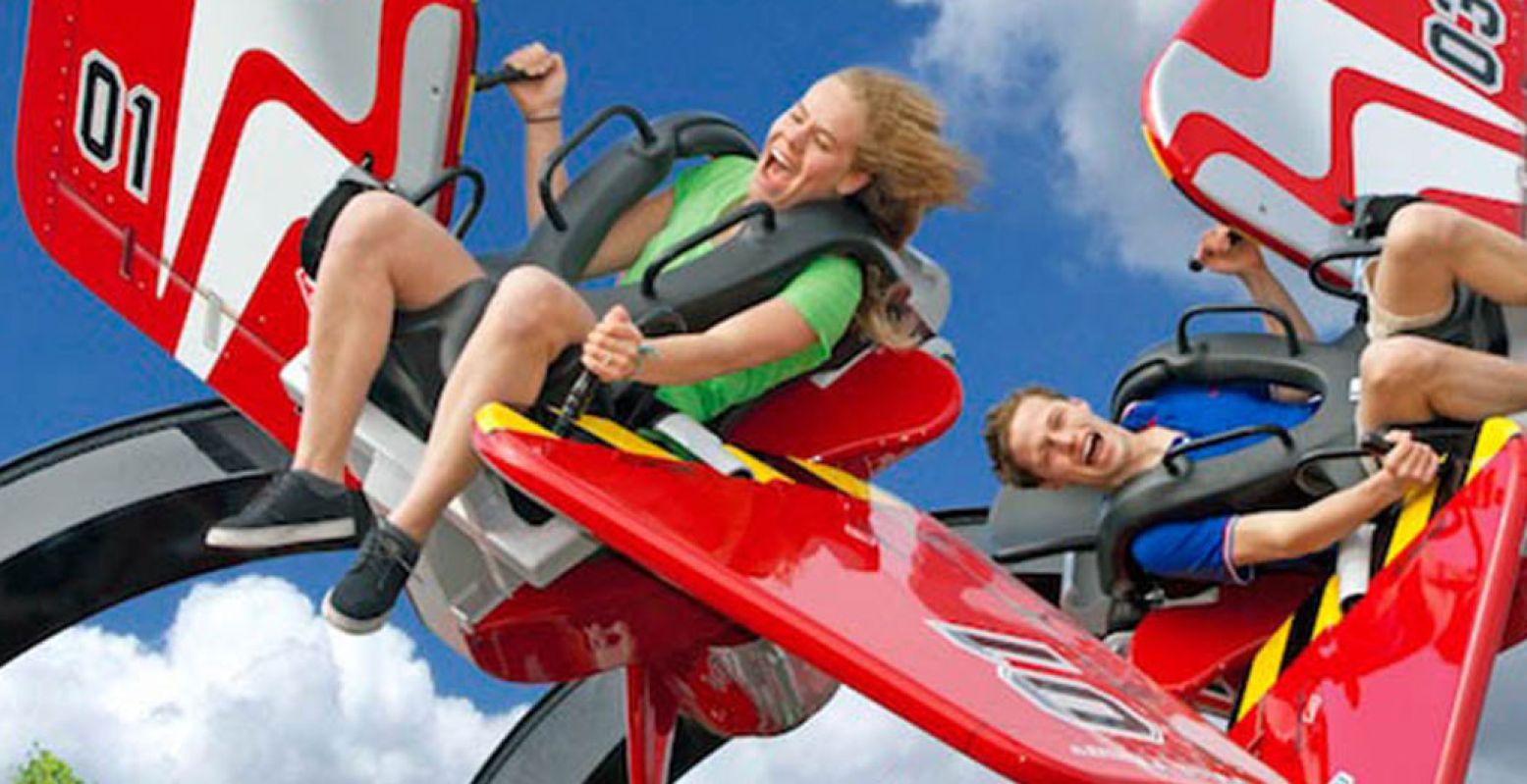 Kies zelf hoe vaak je over de kop gaat in de Wild Wings. Foto: Duinrell