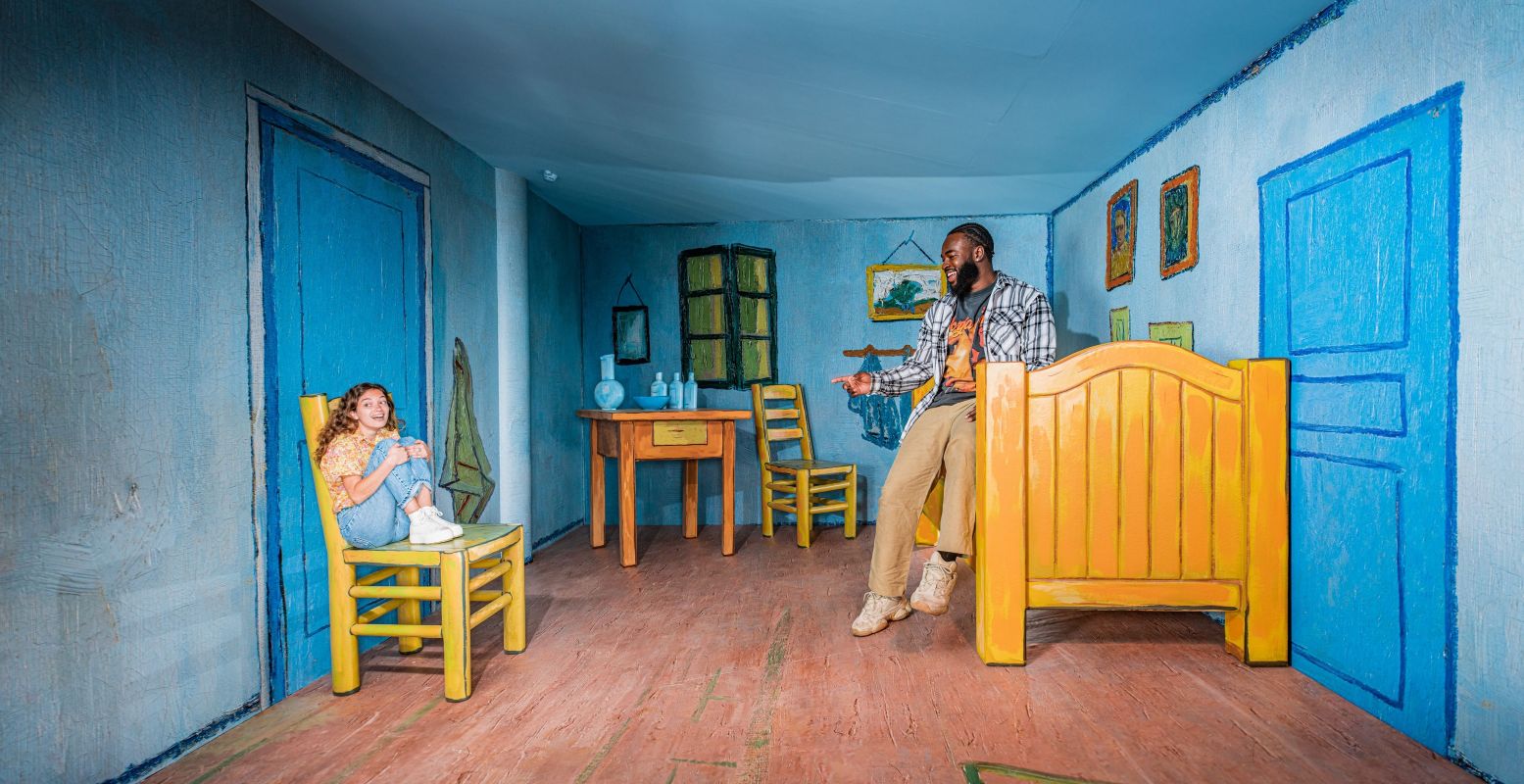 De Slaapkamer van Vincent van Gogh als perspectiefkamer. Foto: Madurodam