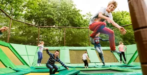 Ga een dagje all-inclusive spelen bij Duinoord Jump zo hoog je kunt in de Jump-Arena. Foto: Duinoord