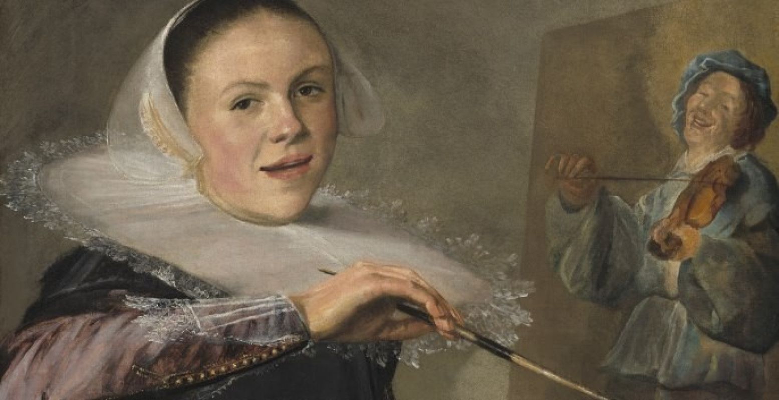 Judith Leyster, zelfportret achter ezel, ca. 1640. Copyright: National Gallery of Washington