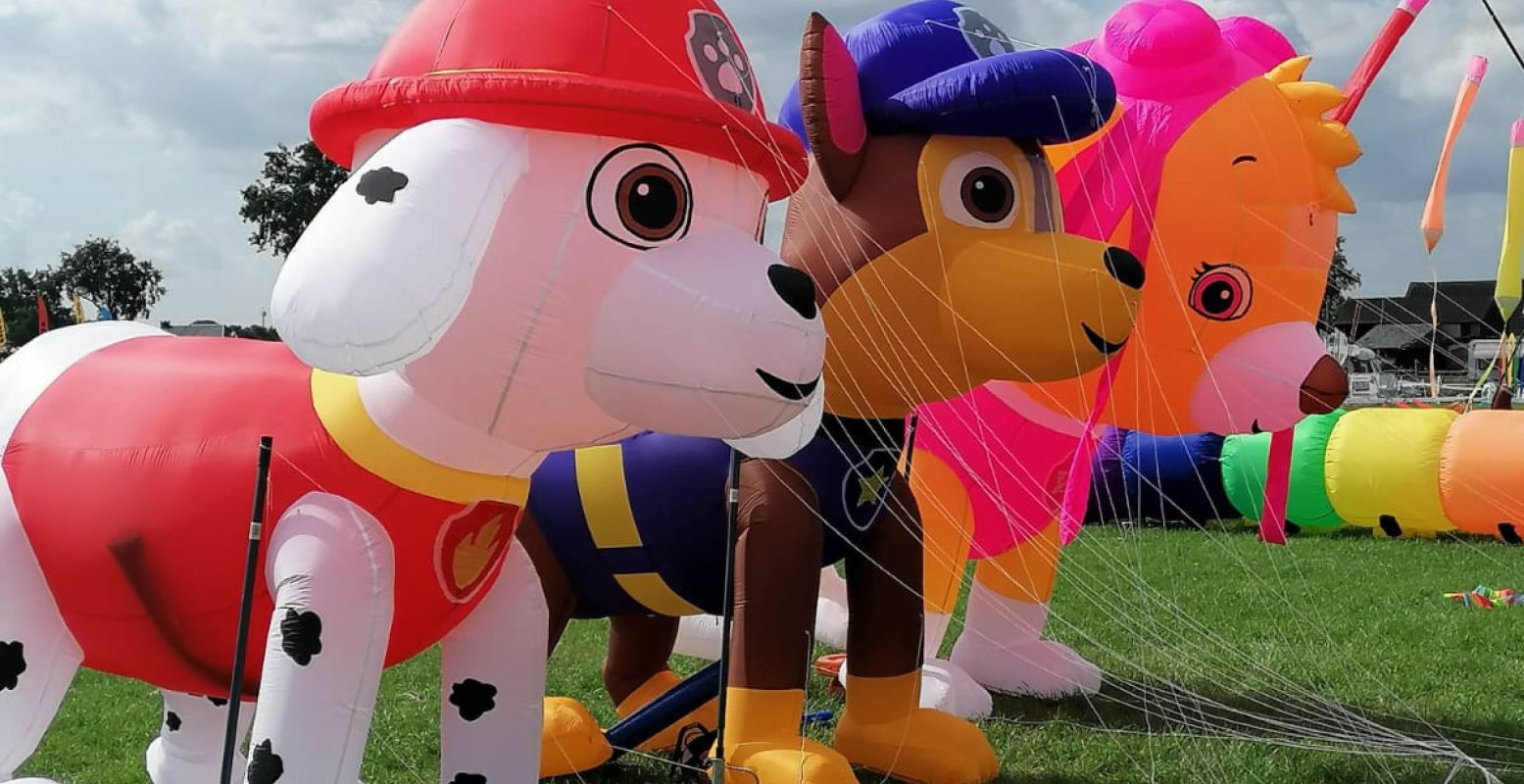 Bewonder de vliegers van Paw Patrol van héél dichtbij! Foto: Stichting Rijsbergse Vliegerdagen