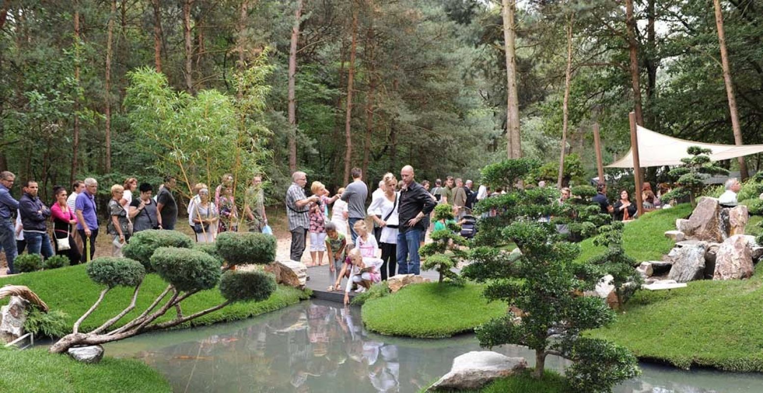 Het bos als prachtig decor voor het evenement. Foto: Bloem & Tuin