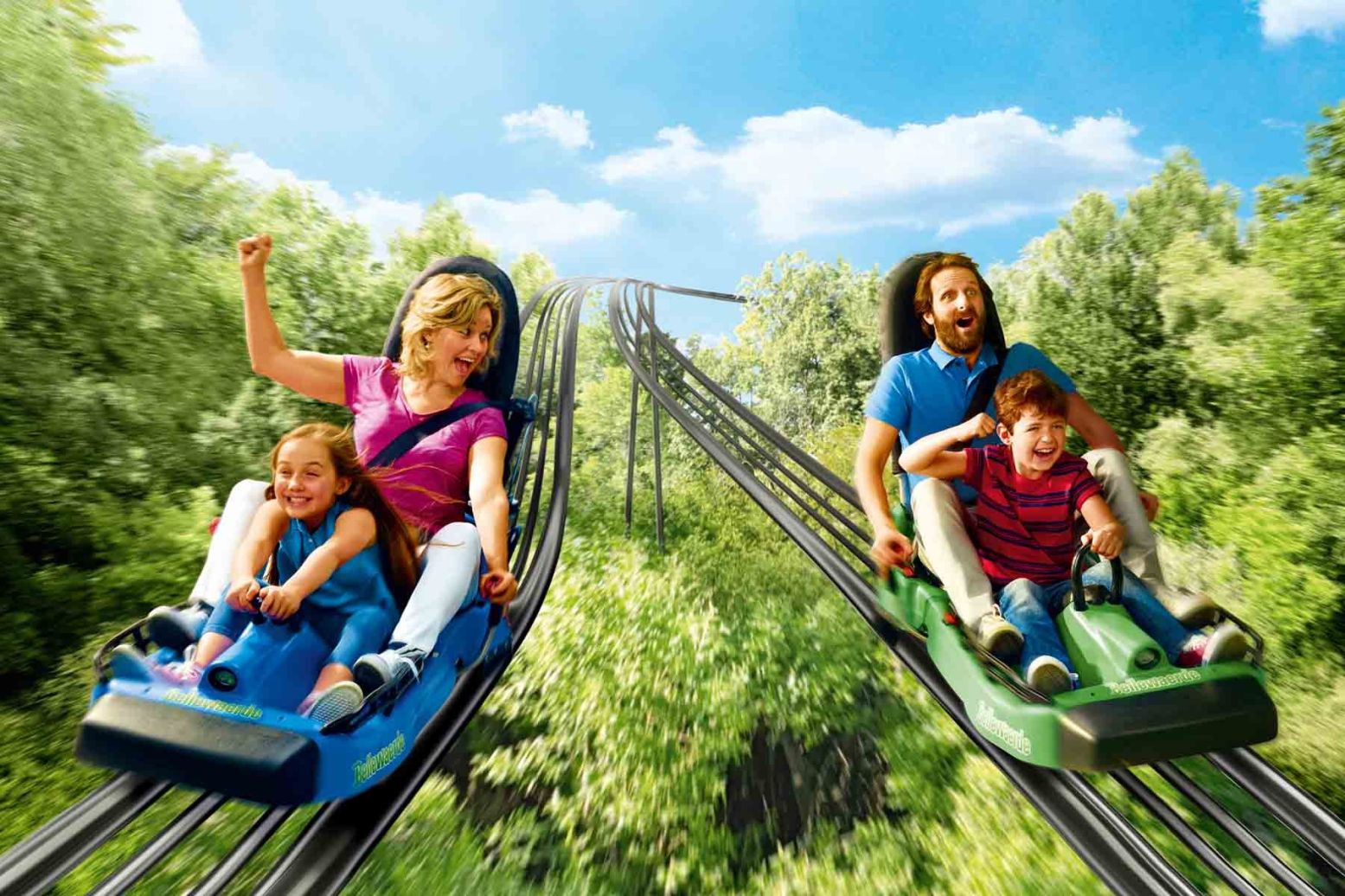 Dawson Duel is de eerste Duelling Alpine Coaster in Europa. Foto: © BELPARK SA