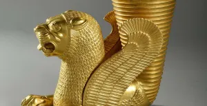 De schatkamer van Perzië is te zien in Assen Gouden drinkbeker, 500 – 450 v. Chr., Hamedan, collectie The National Museum of Iran, Teheran. Foto: Neda Hossein Tehrani & Nima Mohammadi Fakoorzadeh