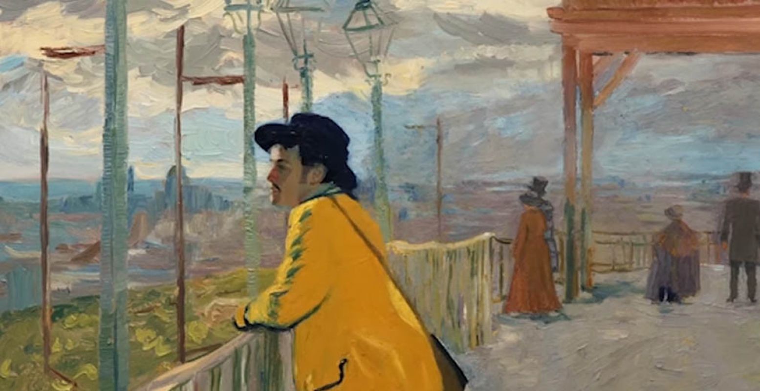 De acteurs die in de film meespelen, zijn van top tot teen nageschilderd in de stijl van Van Gogh. Foto:  Screenshot YouTube 