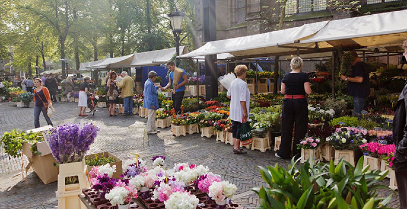 Bloemenmarkt Janskerkhof. Foto: Jurjen Drenth / Toerisme Utrecht.