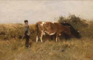 Anton Mauve, Jonge herder met koeien, olieverf op doek, 51 x 81 cm, Particuliere collectie, Foto: Ve