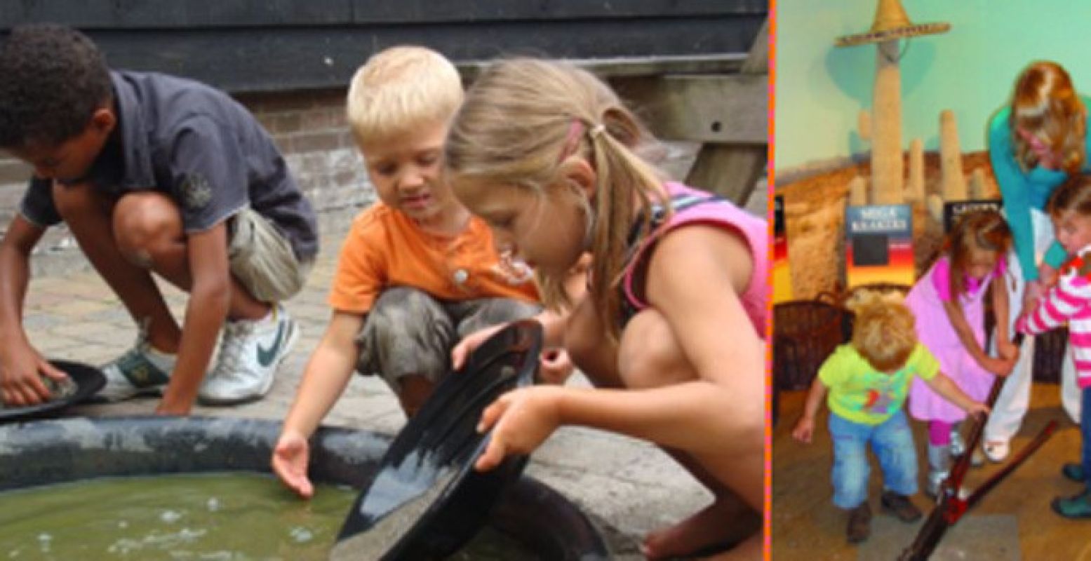 Kinderen vermaken zich als de beste in Museum De Oude Aarde. Foto: Museum De Oude Aarde.