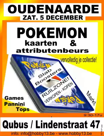 Pokémonkaartenbeurs te Oudenaarde Foto: De Dapper Eddy