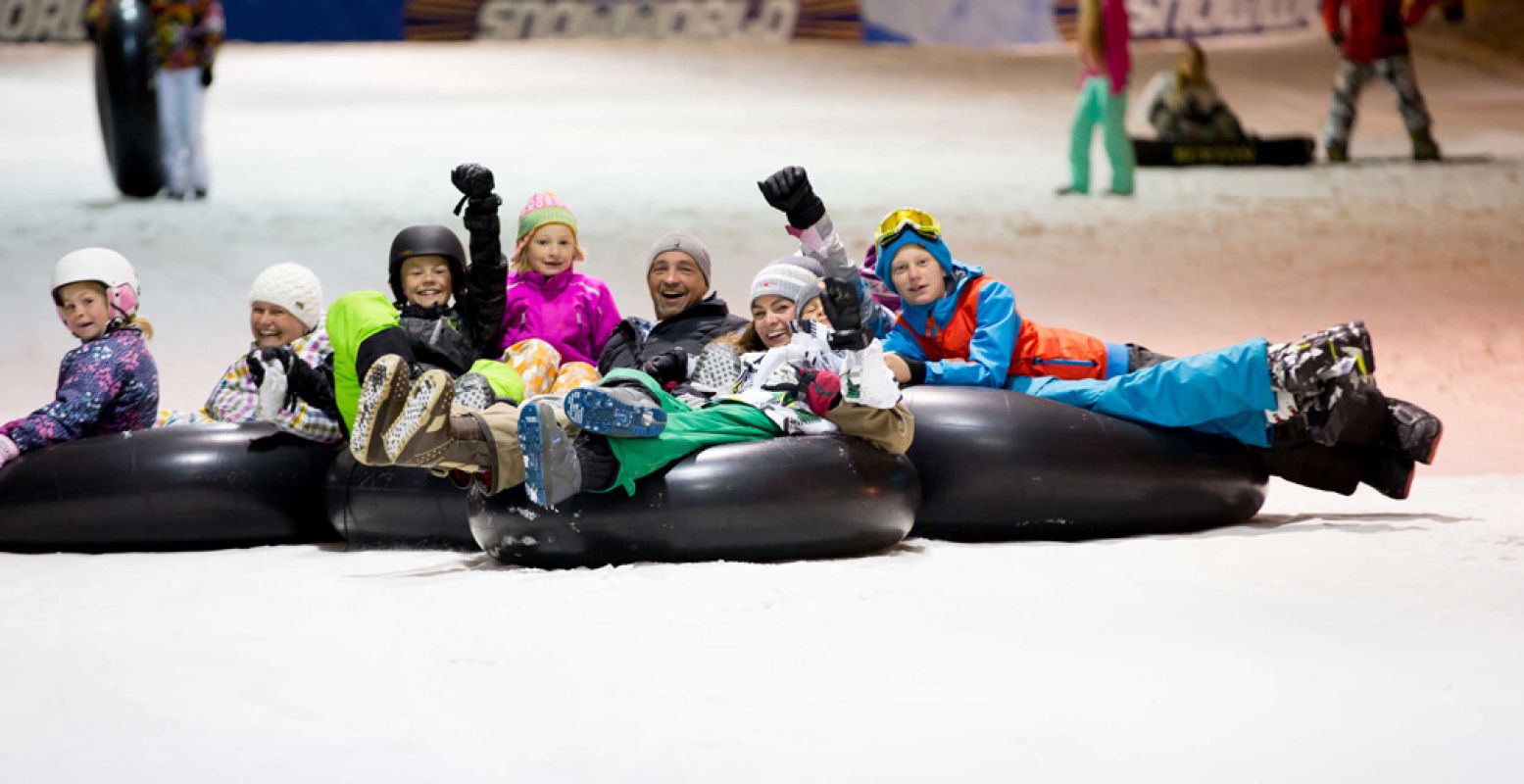 Ook kinderen kunnen leren skiën in een indoor skihal! Foto: SnowWorld.