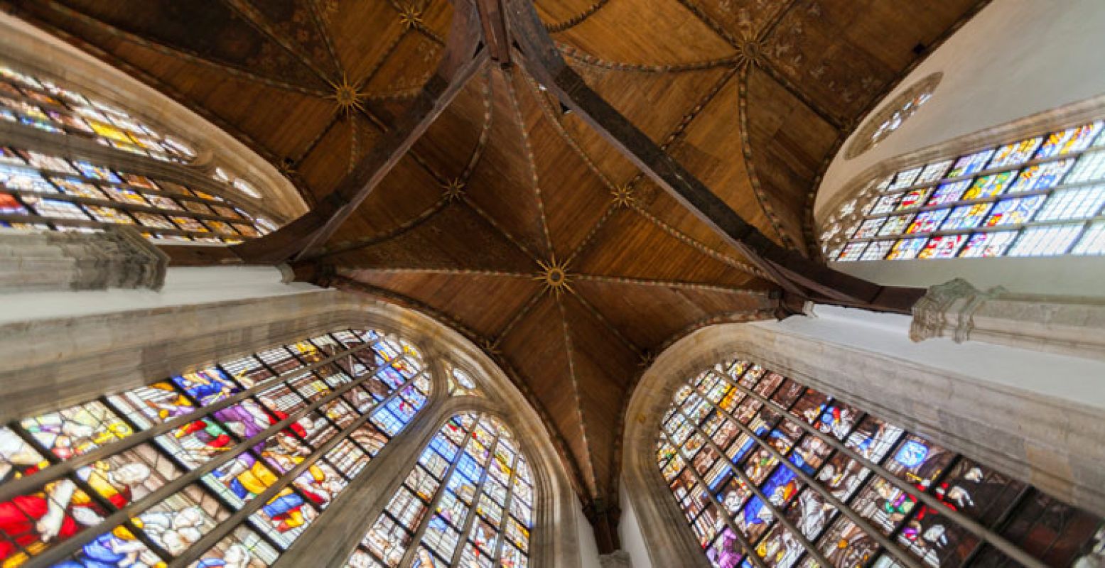 Schitterend gewelf in de Oude Kerk Amsterdam. Foto: Wim Hanenberg