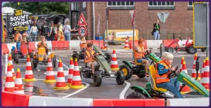 Jij Bouwt de Toekomst in Harderwijk Rijd op het bouwverkeersplein. Foto: Rene van de Burg