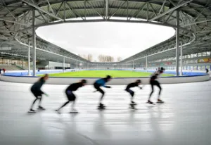 Schaatsen als het niet vriest