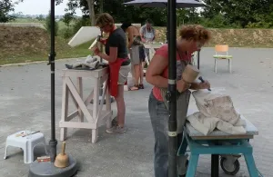 Dagworkshop Beeldhouwen in steen 14-4 Foto geüpload door gebruiker Stichting Liniebreed Ondernemen.