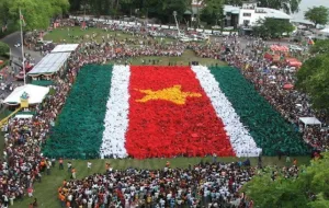 1975-2025: 50 jaar onafhankelijkheid van Suriname Foto: 50 Jaar Onafhankelijkheid van Suriname. Viering van 30 jaar Surinaamse onafhankelijkheid in 20