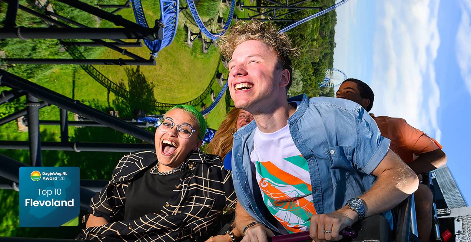 Welk uitstapje is de nummer 1 van Flevoland op DagjeWeg.NL? Foto: Walibi Holland ©