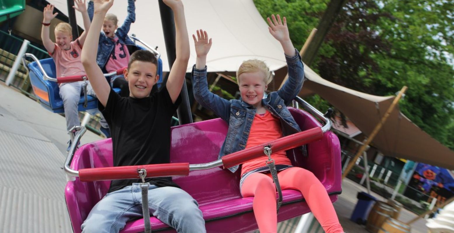 Bij Attractiepark Drouwenerzand heb je gegarandeerd veel buitenspeelplezier. Foto: Attractiepark Drouwenerzand.