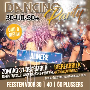 Oud & Nieuw Feest Almere 2023-2024 New Years Party 30+ Dancing Party. Foto: Herman Hilhorst.Foto geüpload door gebruiker.
