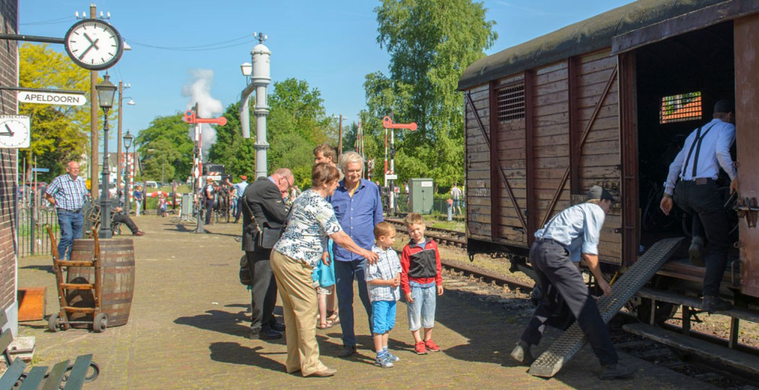 Hemelvaart is ook Nationale Stoomtreindag in Beekbergen. Foto: Veluwsche Stoomtrein Maatschappij © Hanna van Eijsden