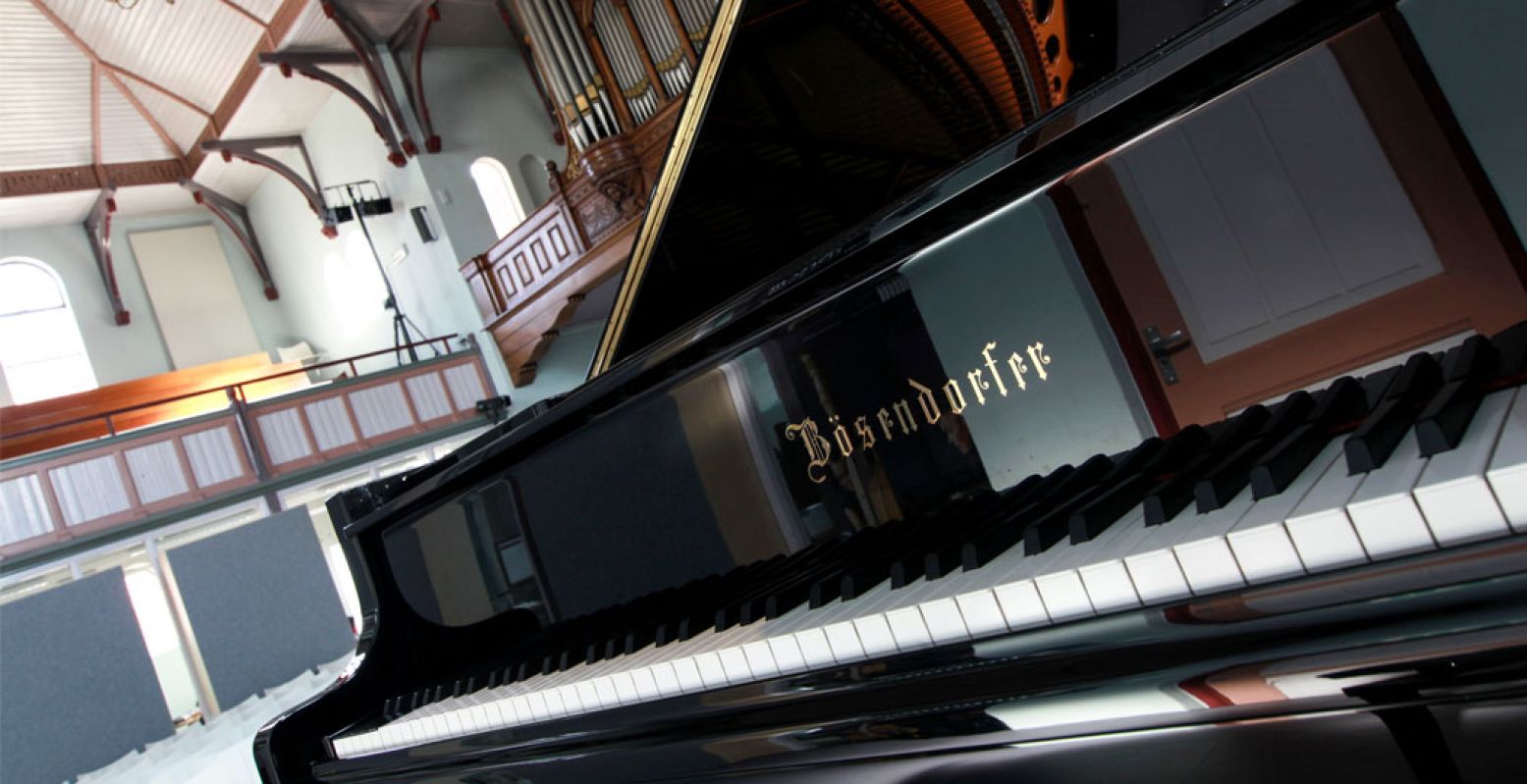 Geniet tijdens de livestream concerten ook weer van de schitterende klanken van de beroemde Bösendorfer Imperial vleugel. Foto: Edesche Concertzaal