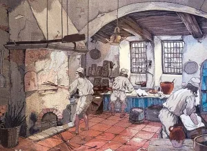 Het Anton Pieck schilderij van Enkhuizen, geborduurd door Wilhelmien van Aarle in 2015. Foto: Borduu Het Anton Pieck schilderij van Enkhuizen, geborduurd door Wilhelmien van Aarle in 2015. Foto: Borduu