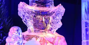 Bevroren draken en tovenaars op Ice Expo De IJssculpturen Expositie Frozen Magic opent 7 december 2019. Foto: Casper van Dort