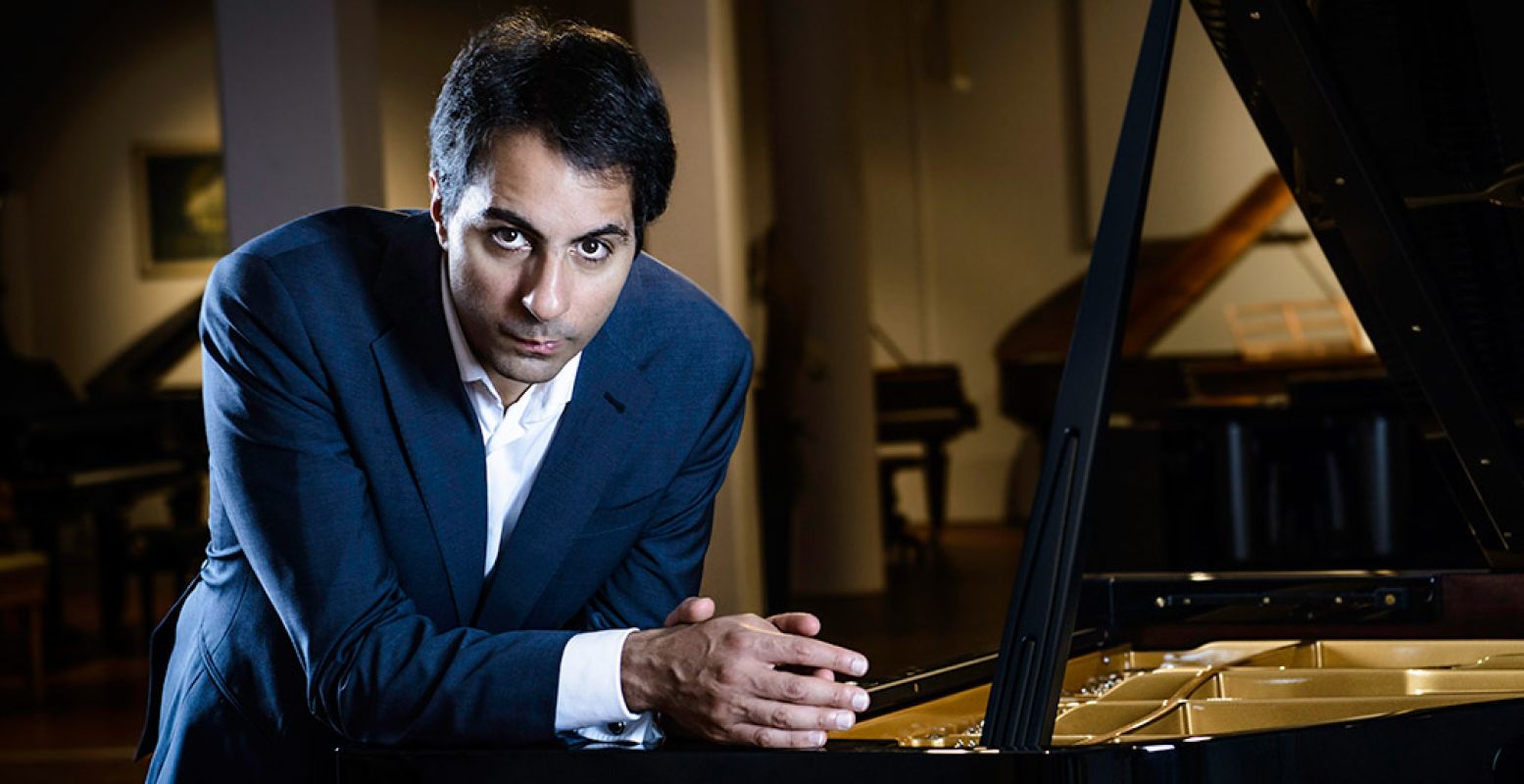 Wereldberoemde pianist Saleem Ashkar treedt op in de Edesche Concertzaal. Foto: Luidmila Jermies