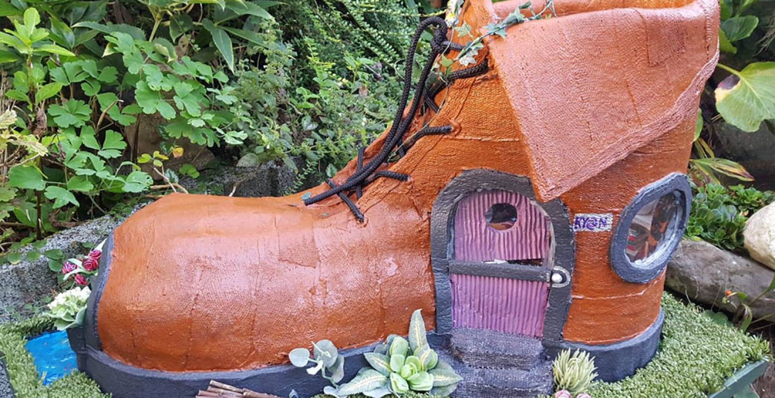 Eén van de prachtige kabouterhuisjes die je kunt vinden in het Kabouterbos. Foto: Sprookjesfestival Arnhem