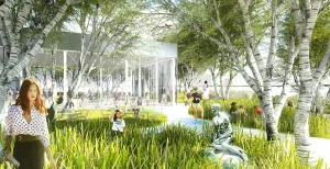 Sneakpreview: Depot Boijmans Van Beuningen wordt prachtig Impressie Depot Boijmans Van Beuningen in Museumpark Rotterdam. Foto: MVRDV.