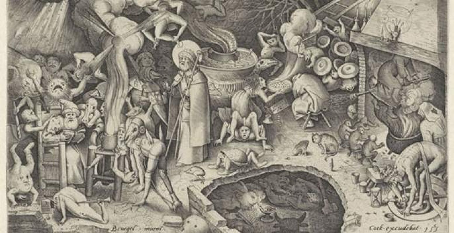 Jacobus de Meerdere ontmoet de magiër Hermogenes (1565), door Pieter Bruegel. Collectie Rijksmuseum Amsterdam