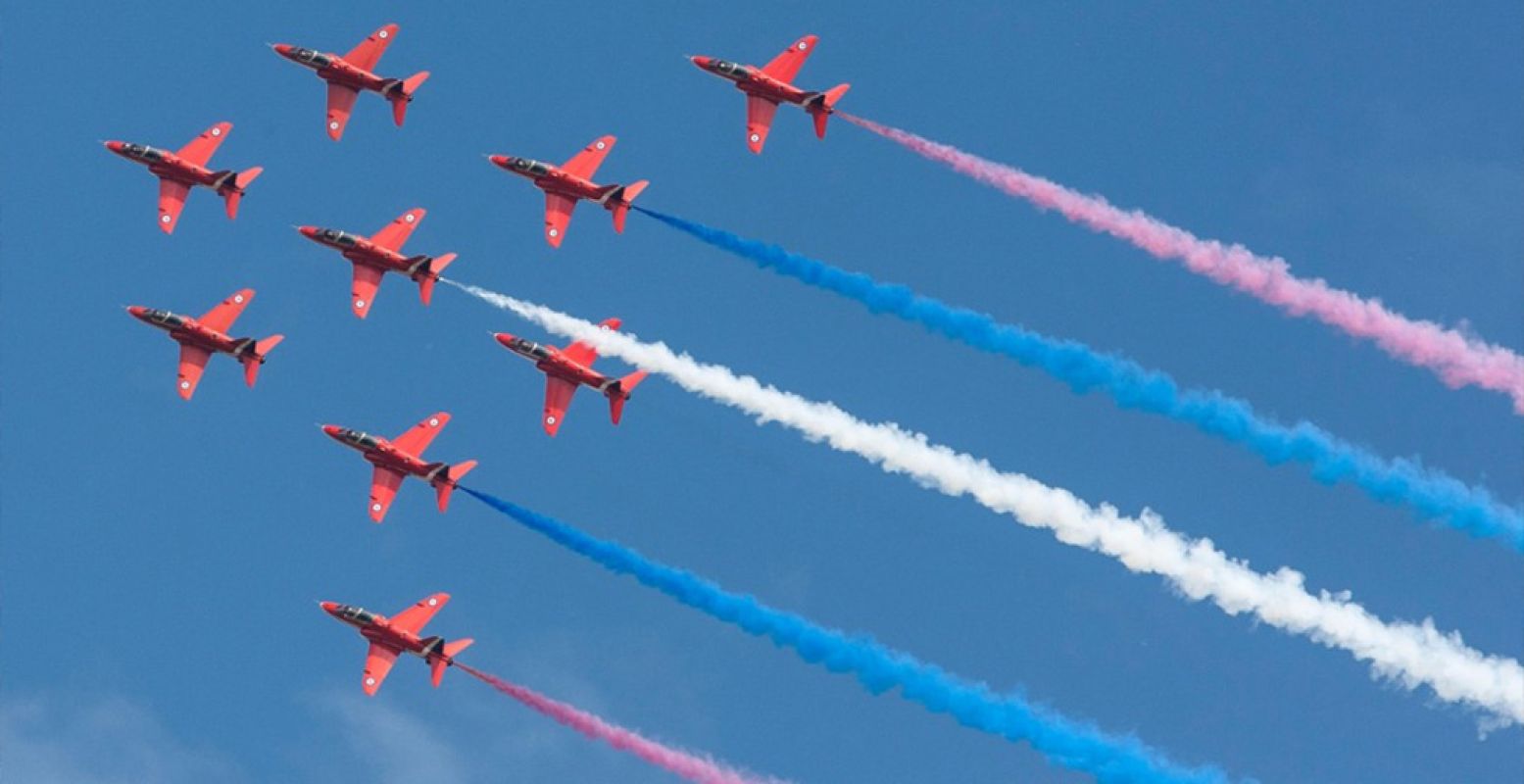 The Red Arrows: het demonstratieteam van de British Royal Air Force. Foto: Joyce Rutjes / Defensie