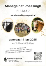 Open Dag & 50 jaar Manege het Roessingh Manege het Roessingh. Foto: Heidi Ulrich.