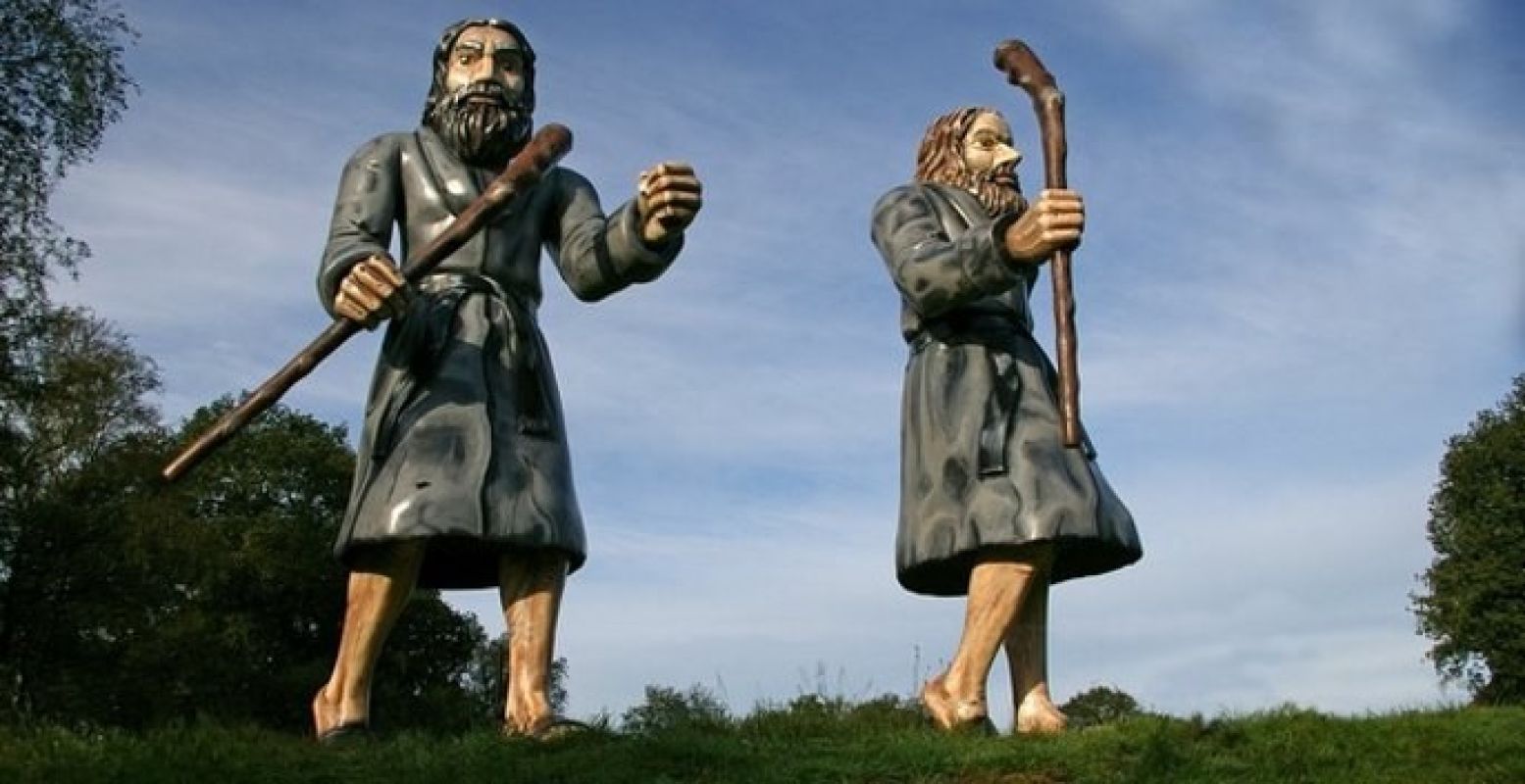 Ellert en Brammert wachten je op in Drenthe. Foto: Openluchtmuseum Ellert en Brammert