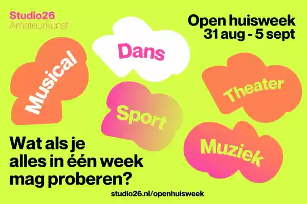Open huisweek - gratis proeflessen Studio26 Foto: Studio26