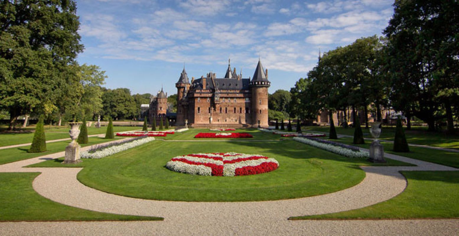 Ook de kasteeltuin is indrukwekkend. Foto: Kasteel de Haar