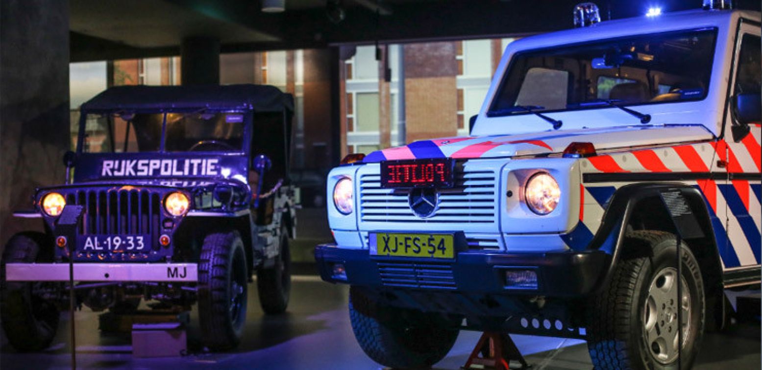 De politie in de spotlights in Veiligheidsmuseum PIT Almere. Foto: Veiligheidsmuseum PIT