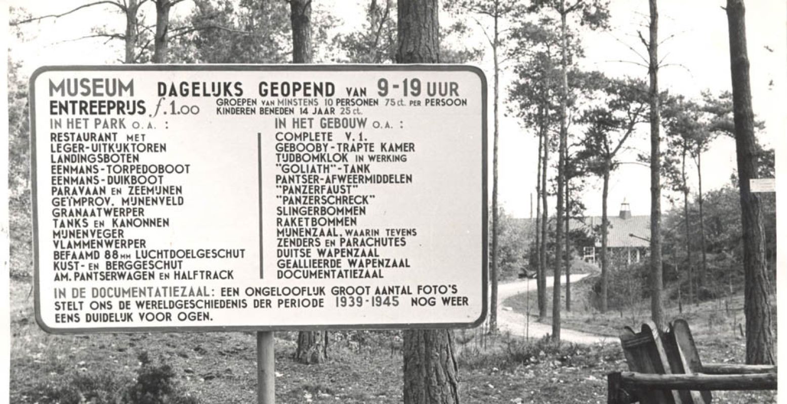 Het oorlogsmuseum in 1946. Foto: Oorlogsmuseum Overloon