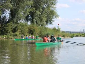 Roeiclinic bij Argo Het ideale sportieve uitje voor een bedrijf, een vrijgezellenfeestje of een vriendengroep. Foto: PromoCie der W.S.R.