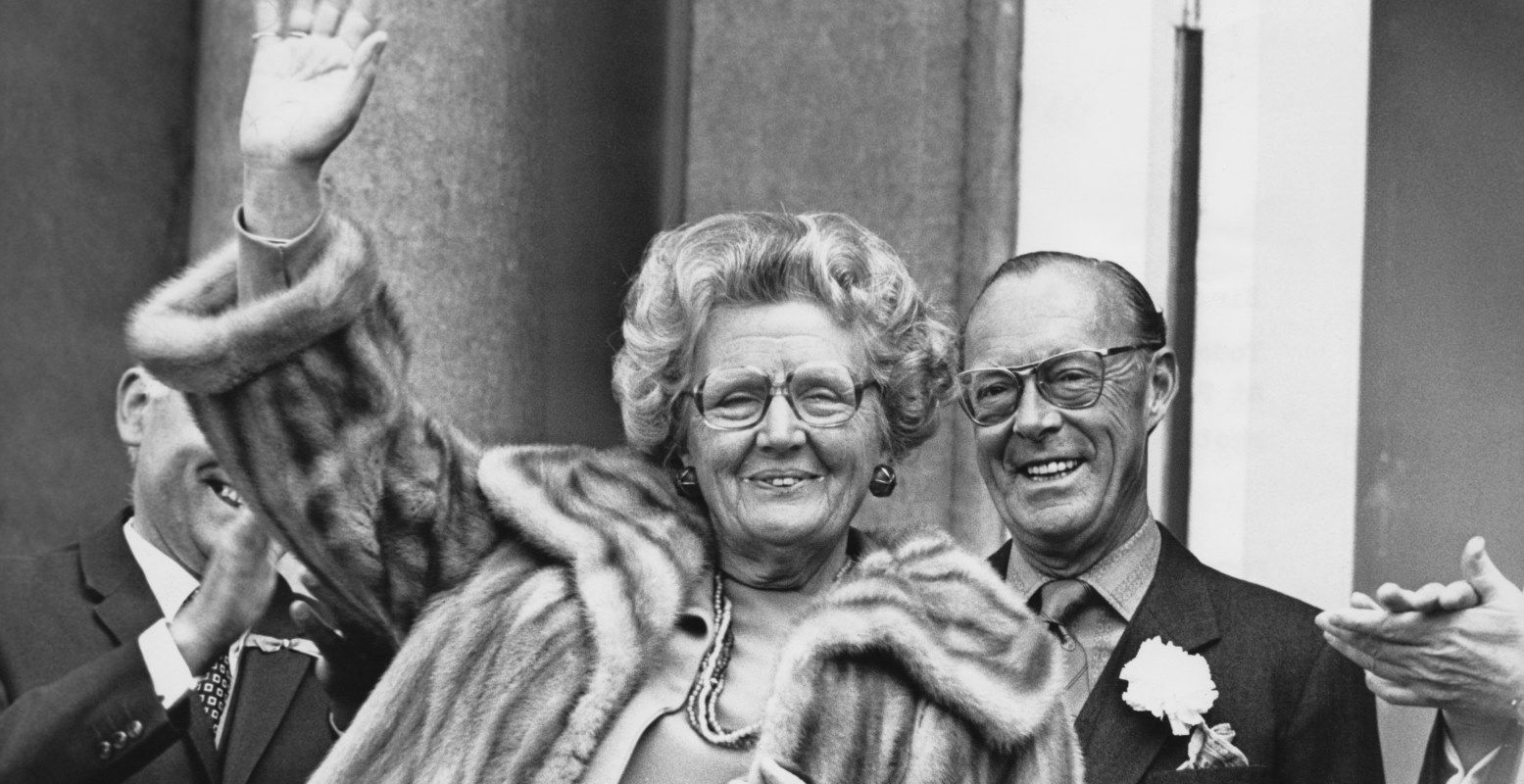 Koningin Juliana viert haar 67ste verjaardag bij Paleis Soestdijk, 1976 Foto: © Keystone/Hulton Archive/Getty Images
