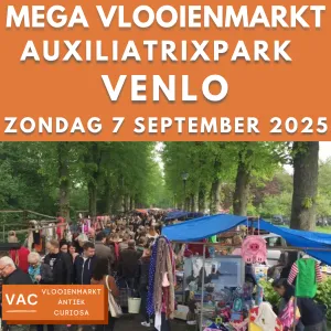 Mega-openlucht vlooienmarkt Auxiliatrixpark Venlo Organisatie Bureau VAC Foto: D. Claassen