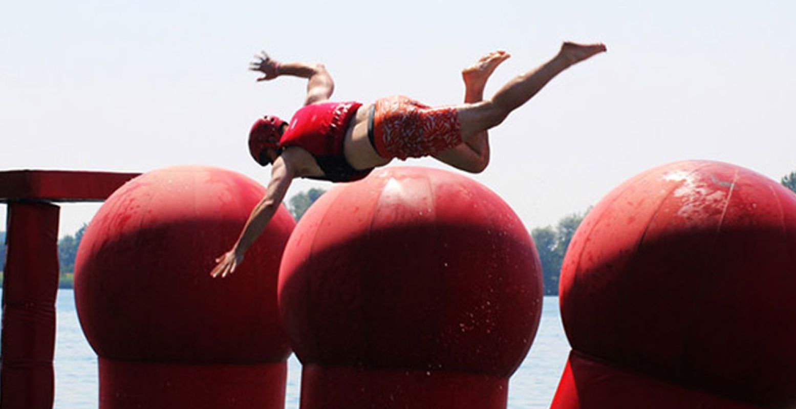 Halen jullie droog de overkant? Foto: Holland Evenementen Groep