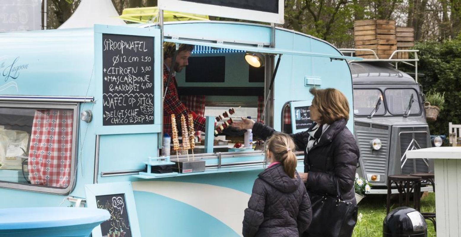 Geniet van heerlijk eten van foodtrucks. Foto: Exclusive Spring Fair