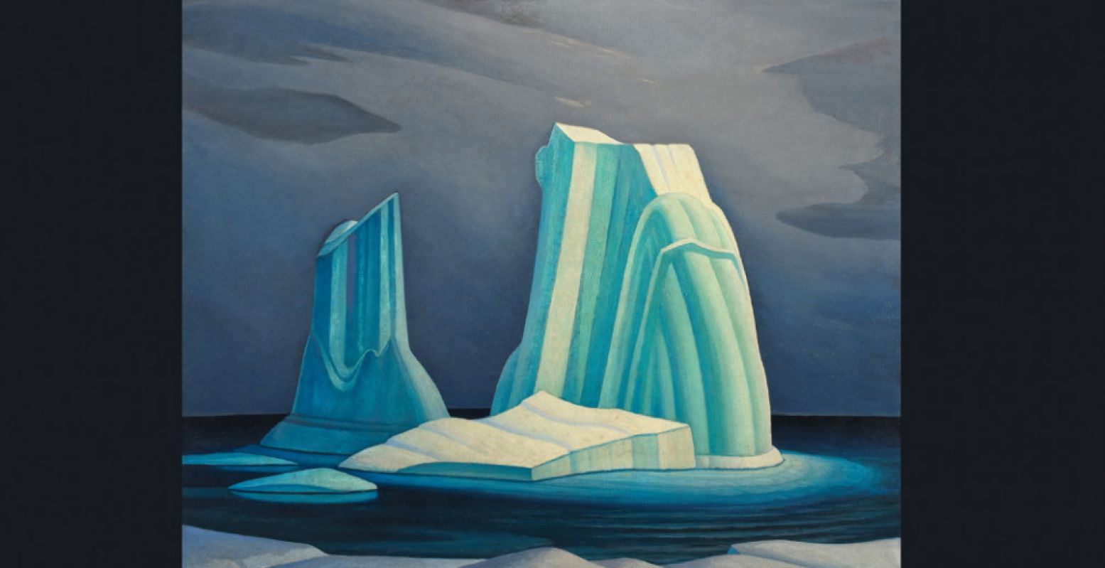 Lawren S. Harris, Icebergs, Davis Strait, 1930. Olieverf op doek 21.9 x 152.4 cm. Geschonken door mr. en mevr. H. Spencer Clark McMichael Canadian Art Collection 1971.17 Foto: © Family of Lawren S. Harris