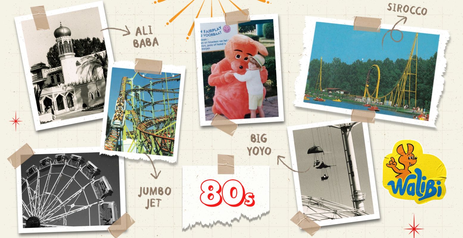 Haal allerlei jeugdherinneringen op in oude attracties en bij de voormalige mascottes. Foto: Walibi Belgium Haal allerlei jeugdherinneringen op in oude attracties en bij de voormalige mascottes. Foto: Walibi Belgium