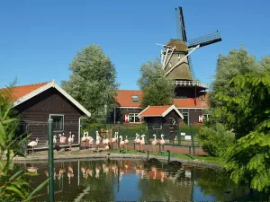 De molen torent boven alles uit. Foto: Dierenpark Van Blanckendaell