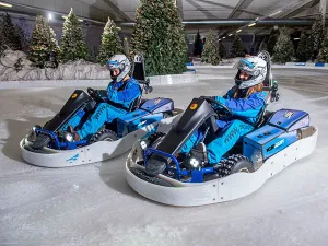 IceKart Rucphen Race door een winterlandschap. Foto: IceKart Rucphen.