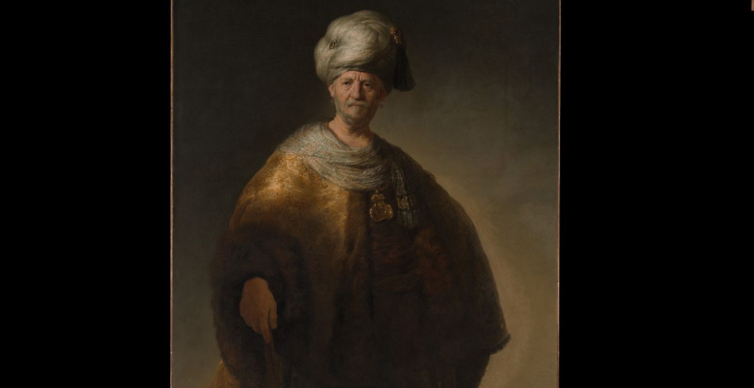  Man in oosters kostuum ('De nobele slaaf')  1632, Rembrandt. Legaat van William K. Vanderbilt, 1920. The Metropolitan Museum of Art, New York. Foto: Museum De Lakenhal