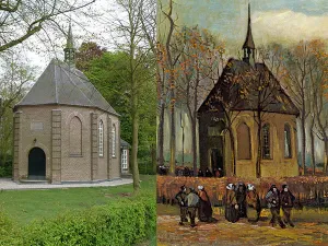 Wat Van Gogh schilderde, bestaat nu nog. Foto: Van Gogh Village Nuenen